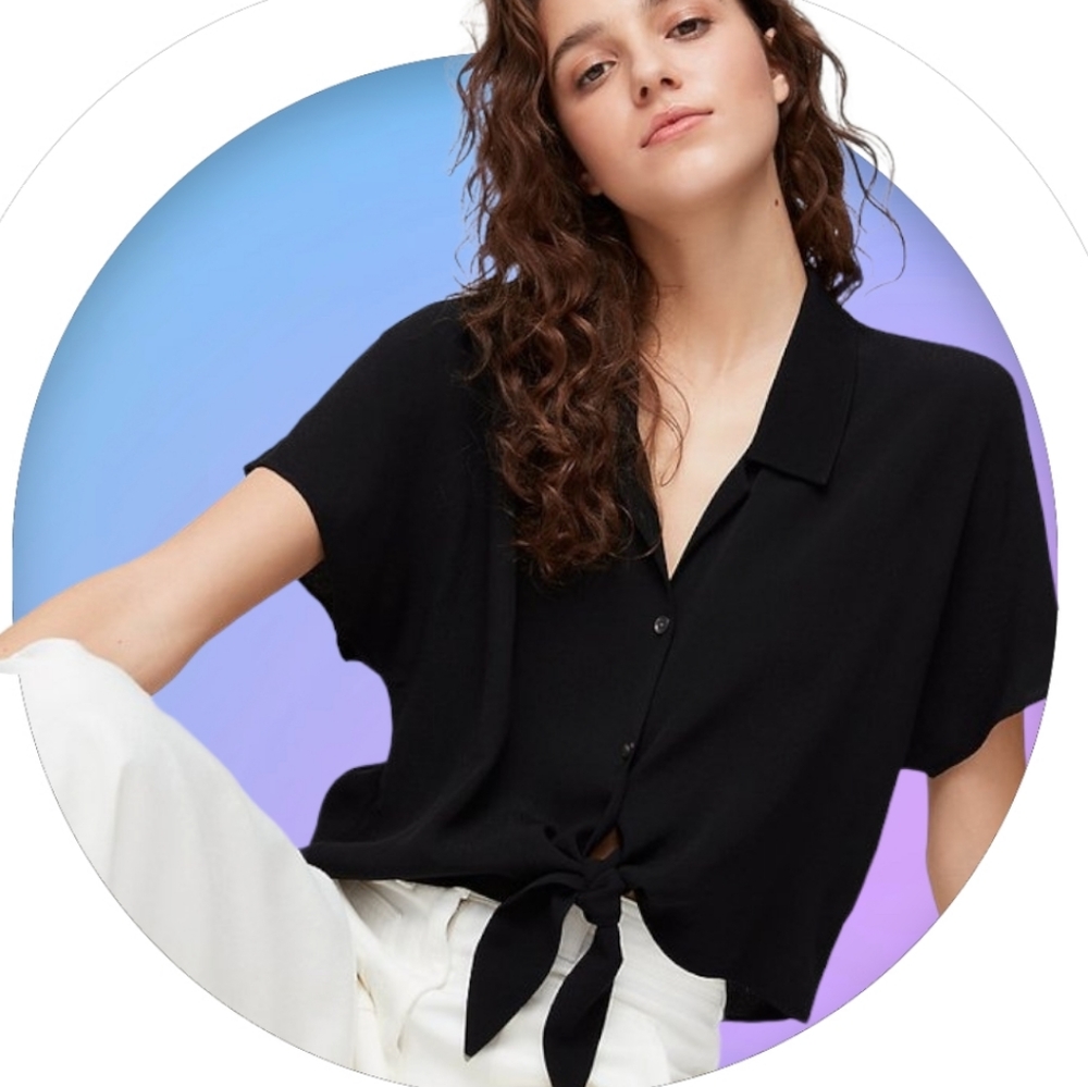 🆕️ Wilfred Free Haung Front Tie Blouse